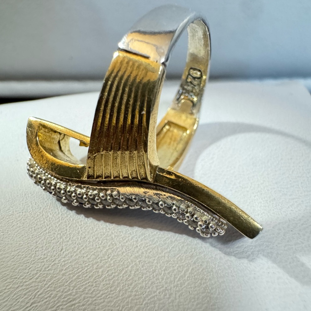 925 Heavy Unique Amethyst Ring - image 7